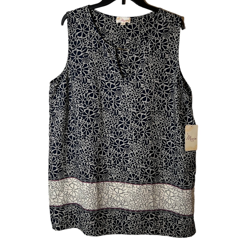 Misia sleeveless blouse tunic top size XL